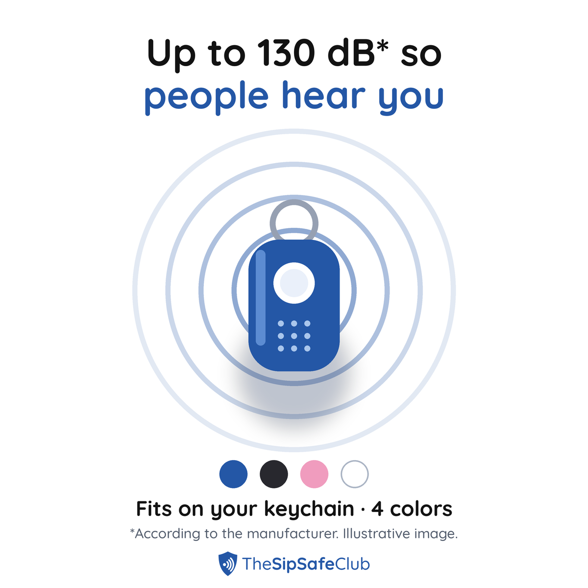Personal Safety Alarm 130 dB with Keychain